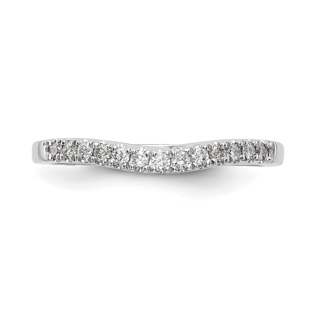 Lab-Grown Diamond Wedding Band in 14K White Gold, 2.2mm (3/8 ct. tw.), Size 7 - Sophia Jewelers