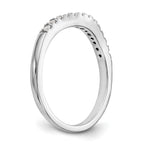 14k White Gold 1/3 carat Lab Grown Diamond VS/SI+ G+ Complete Set of Two Curved Wedding Bands