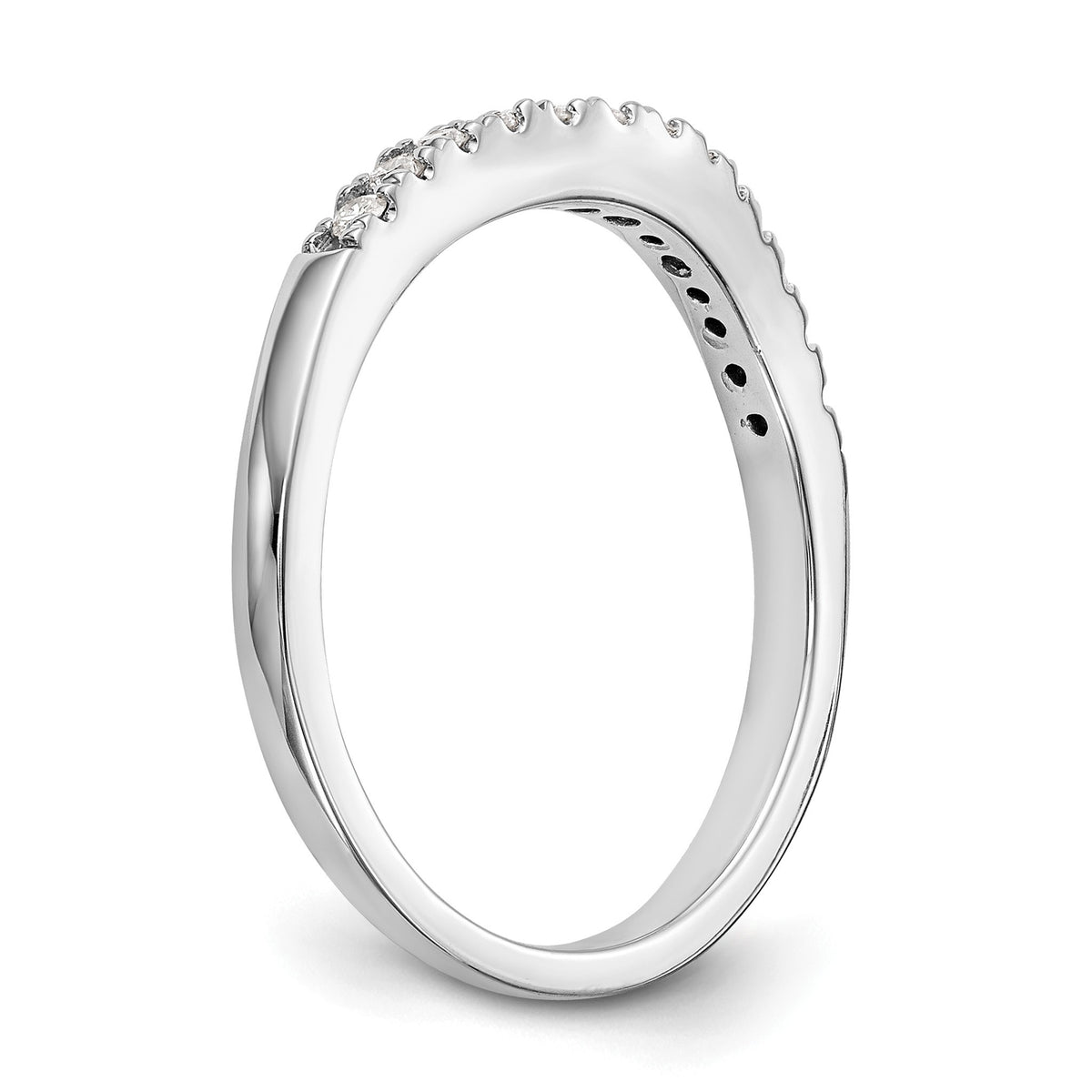 Lab-Grown Diamond Wedding Band in 14K White Gold, 2.2mm (3/8 ct. tw.), Size 7 - Sophia Jewelers