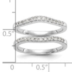 14k White Gold 1/3 carat Lab Grown Diamond VS/SI+ G+ Complete Set of Two Curved Wedding Bands