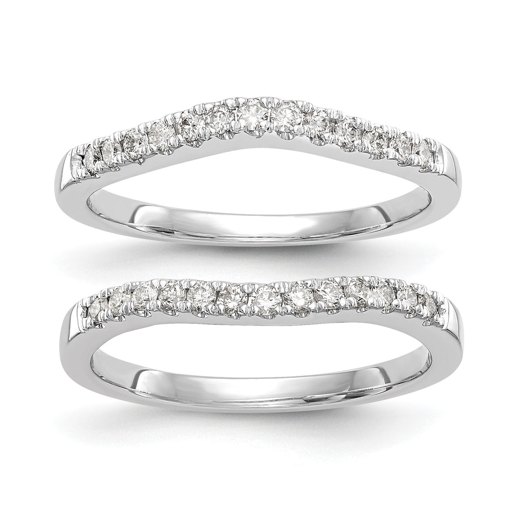 Lab-Grown Diamond Wedding Band in 14K White Gold, 2.2mm (3/8 ct. tw.), Size 7 - Sophia Jewelers