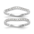 Lab-Grown Diamond Wedding Band in 14K White Gold, 2.2mm (3/8 ct. tw.), Size 7 - Sophia Jewelers