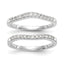 Lab-Grown Diamond Wedding Band in 14K White Gold, 2.2mm (3/8 ct. tw.), Size 7 - Sophia Jewelers