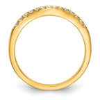 14k 1/3 carat Lab Grown Diamond VS/SI+ G+ Complete Set of Two Curved Wedding Bands