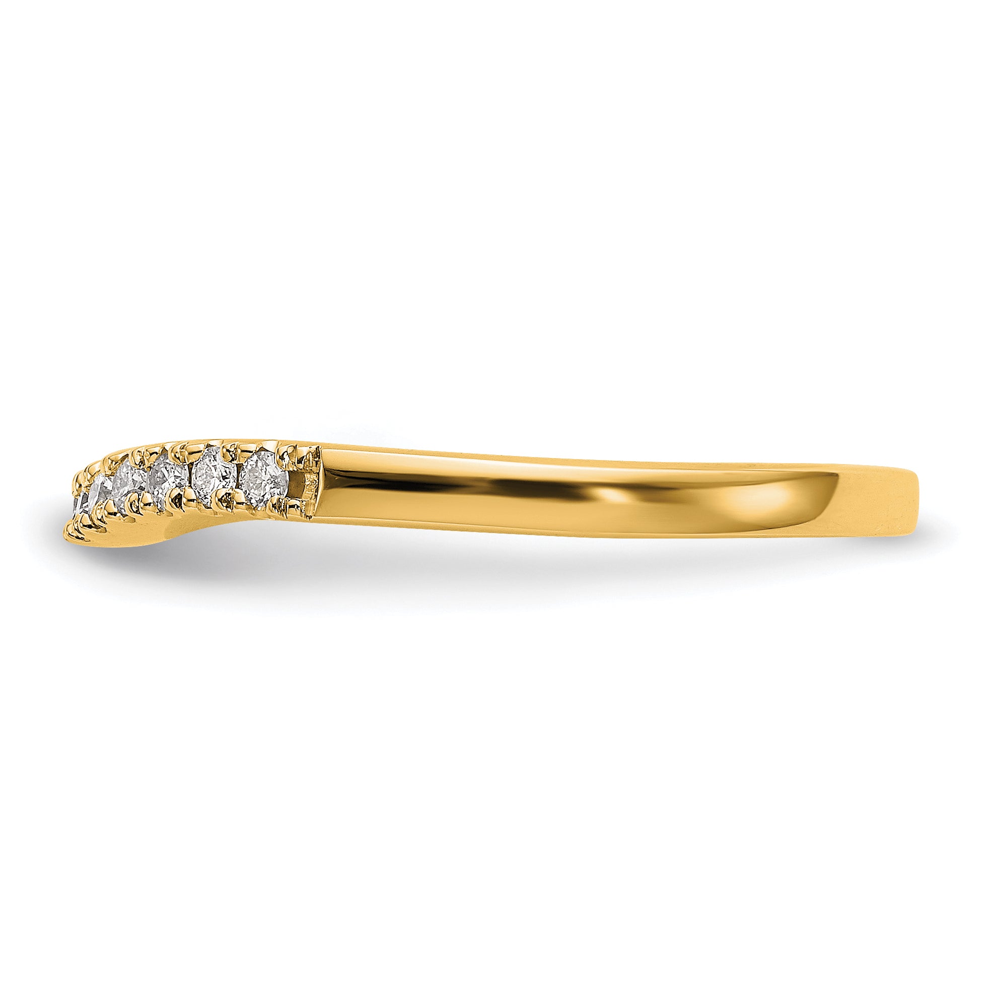 14k 1/3 carat Lab Grown Diamond VS/SI+ G+ Complete Set of Two Curved Wedding Bands