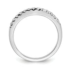 14k White Gold 5/8 carat Lab Grown Diamond VS/SI+ G+ Complete Set of Two Curved Wedding Bands