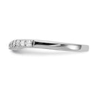 14k White Gold 5/8 carat Lab Grown Diamond VS/SI+ G+ Complete Set of Two Curved Wedding Bands