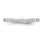 14k White Gold 5/8 carat Lab Grown Diamond VS/SI+ G+ Complete Set of Two Curved Wedding Bands
