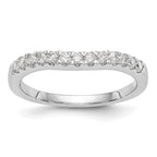 14k White Gold 5/8 carat Lab Grown Diamond VS/SI+ G+ Complete Set of Two Curved Wedding Bands
