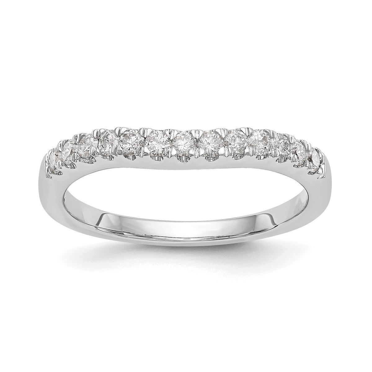 Lab-Grown Diamond Wedding Band in 14K White Gold, 2.7mm (5/8 ct. tw.), Size 7 - Sophia Jewelers