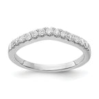 14k White Gold 5/8 carat Lab Grown Diamond VS/SI+ G+ Complete Set of Two Curved Wedding Bands
