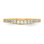 14k 5/8 carat Lab Grown Diamond VS/SI+ G+ Complete Set of Two Curved Wedding Bands