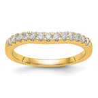 14k 5/8 carat Lab Grown Diamond VS/SI+ G+ Complete Set of Two Curved Wedding Bands