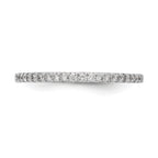 Lab-Grown Diamond Wedding Band in 14K White Gold, 1.8mm (1/6 ct. tw.), Size 7 - Sophia Jewelers
