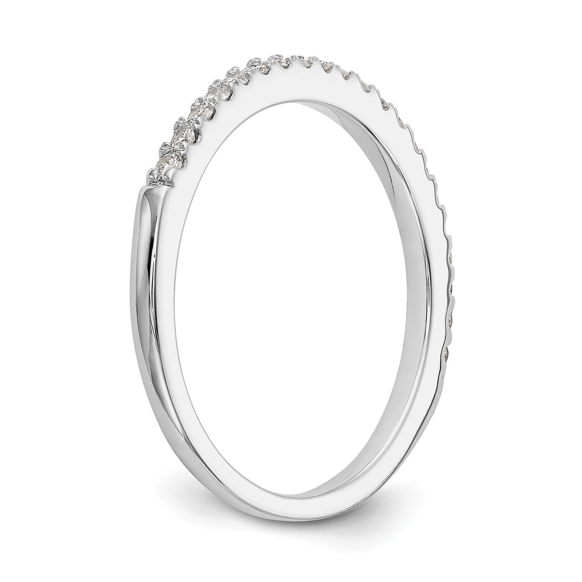 Lab-Grown Diamond Wedding Band in 14K White Gold, 1.8mm (1/6 ct. tw.), Size 7 - Sophia Jewelers