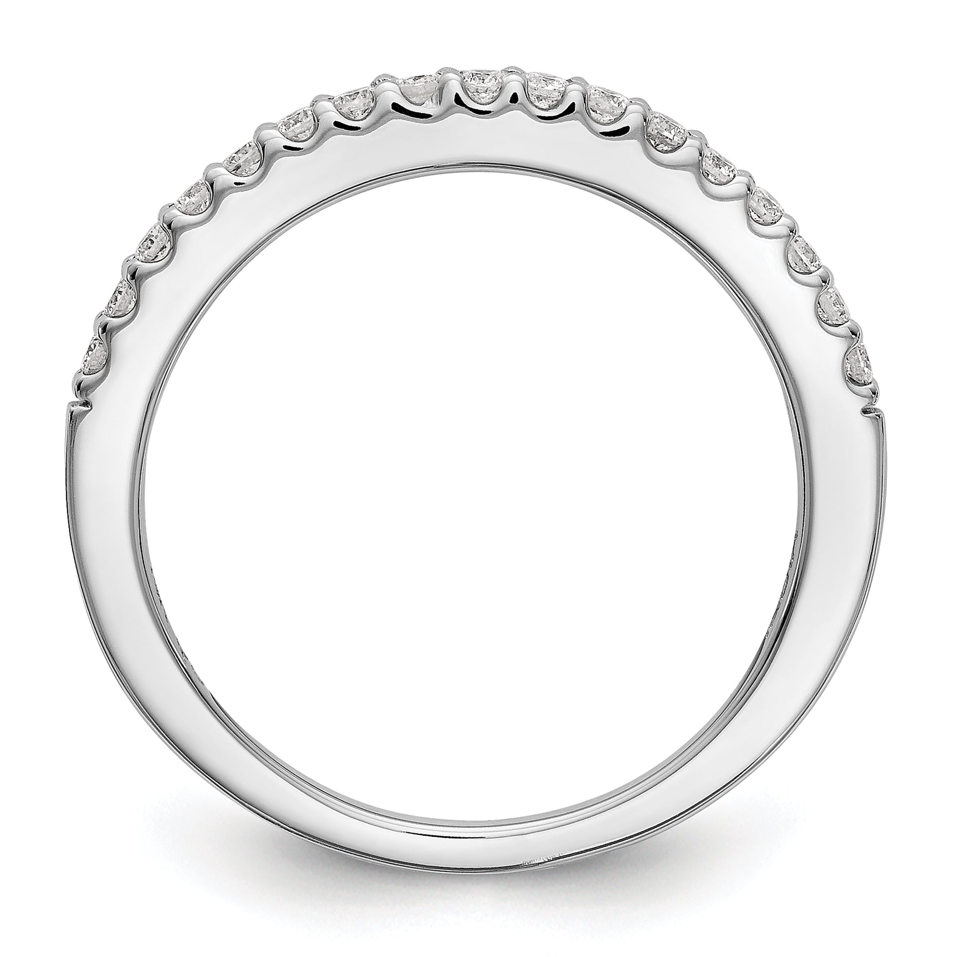 14k White Gold 1/3 carat Lab Grown Diamond VS/SI+ G+ Complete Band