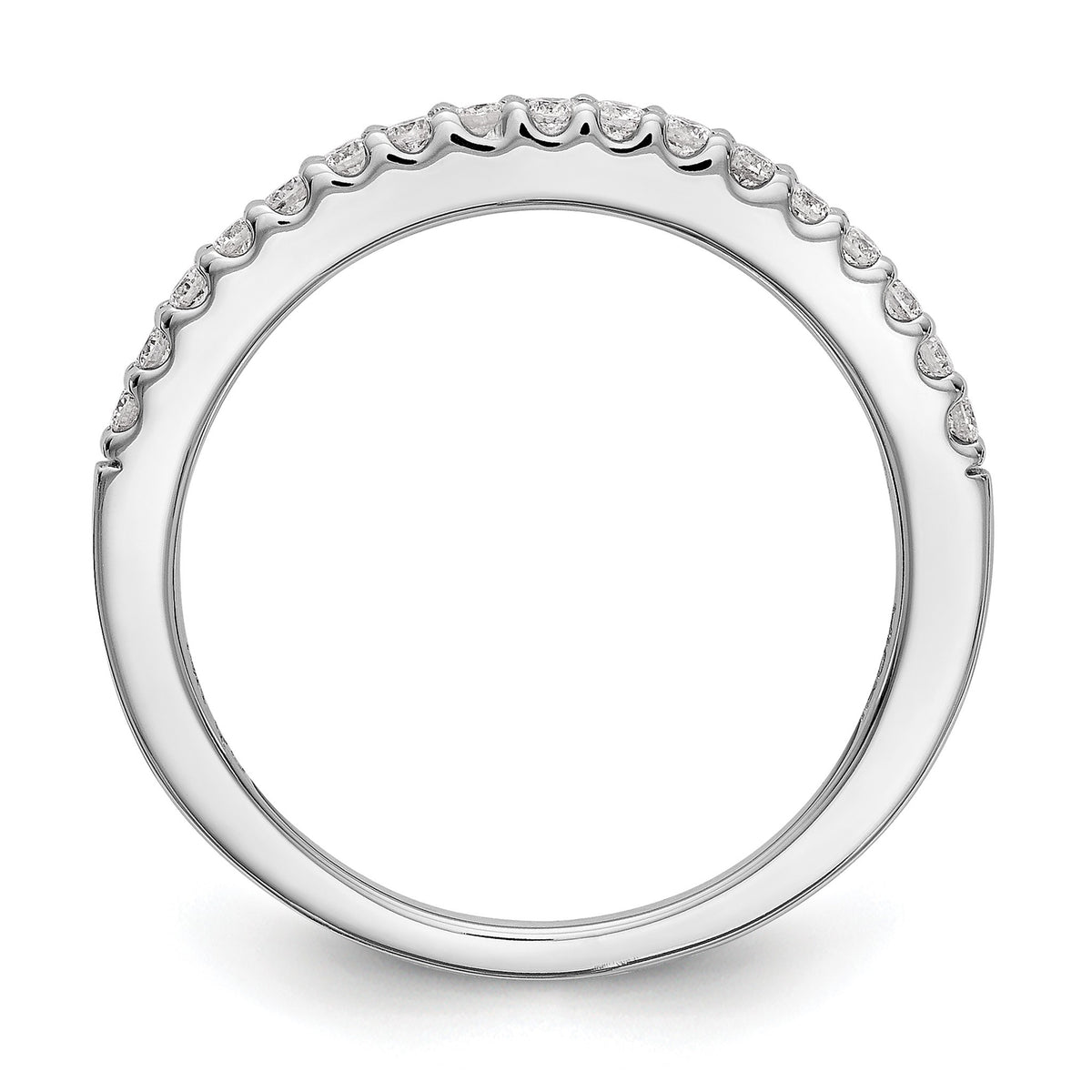 Lab-Grown Diamond Wedding Band in 14K White Gold, 1.8mm (1/3 ct. tw.), Size 7 - Sophia Jewelers