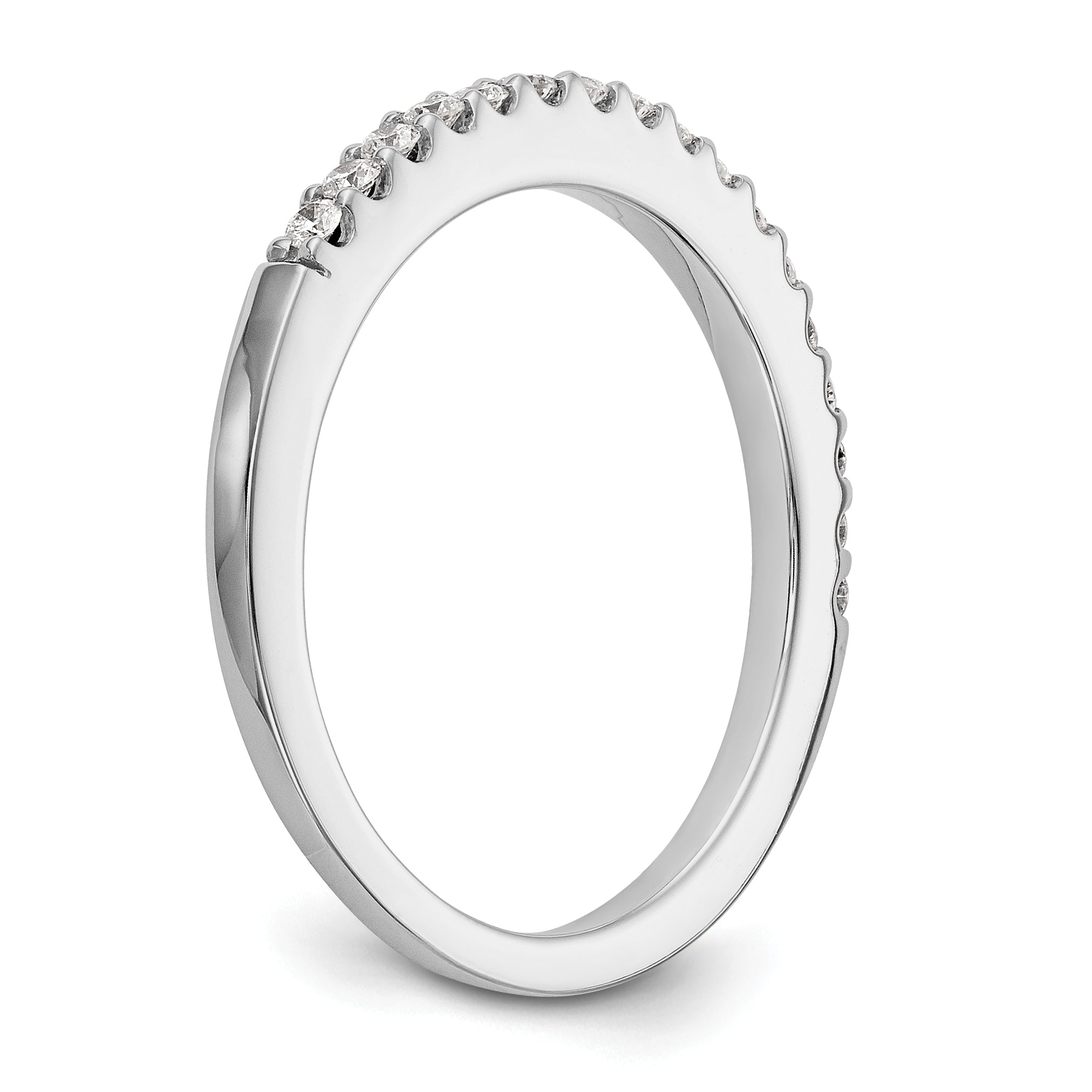 14k White Gold 1/3 carat Lab Grown Diamond VS/SI+ G+ Complete Band