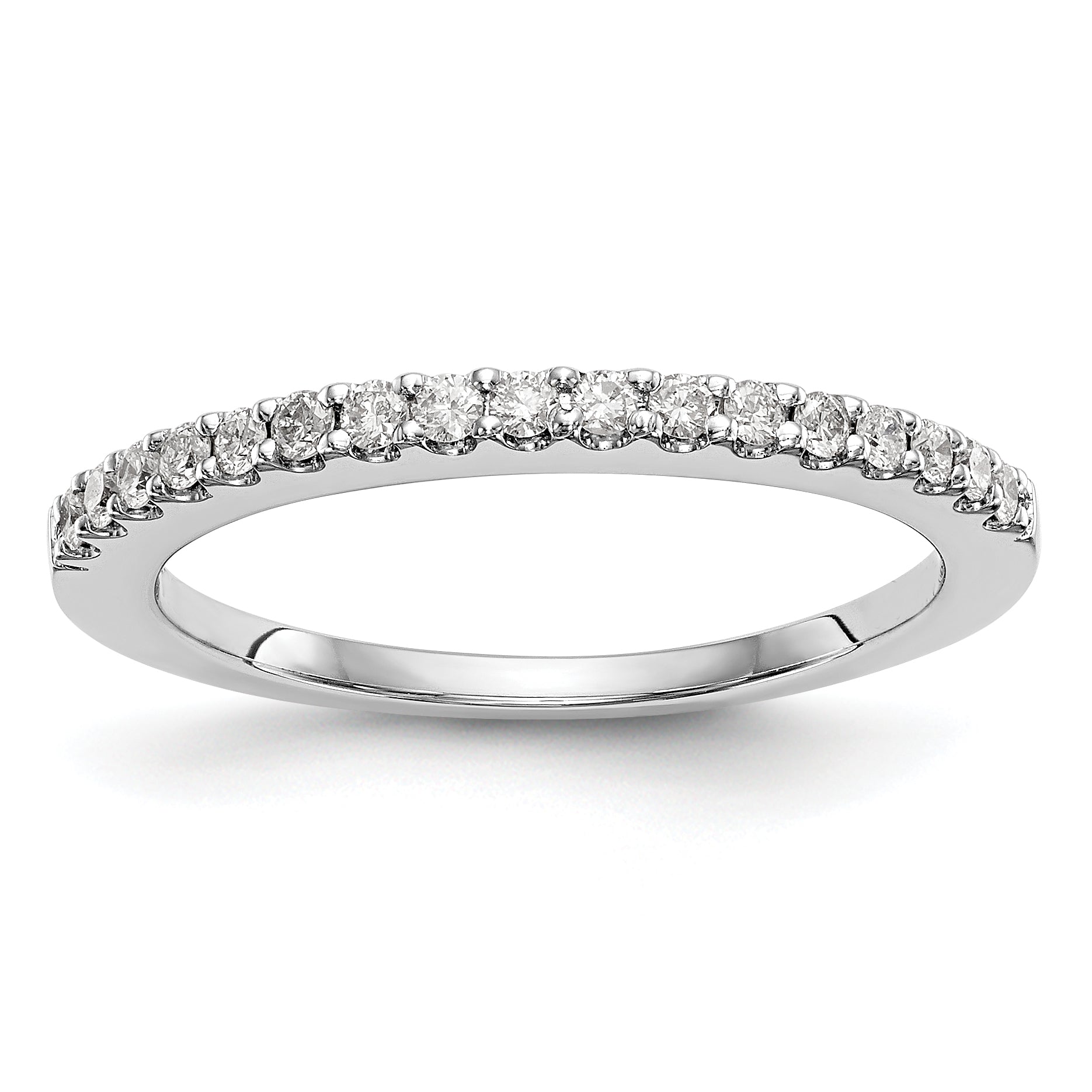 14k White Gold 1/3 carat Lab Grown Diamond VS/SI+ G+ Complete Band