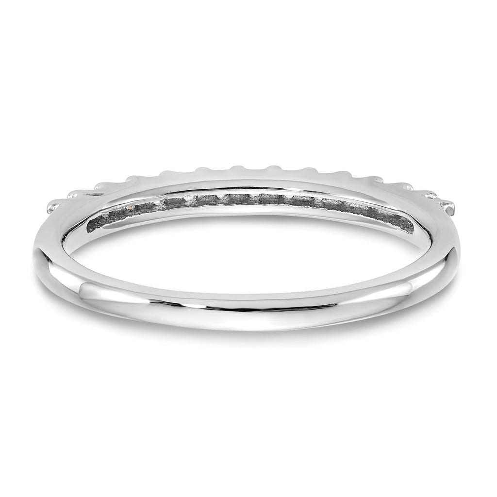 14k White Gold 1/4 carat Lab Grown Diamond VS/SI+ G+ Complete Band