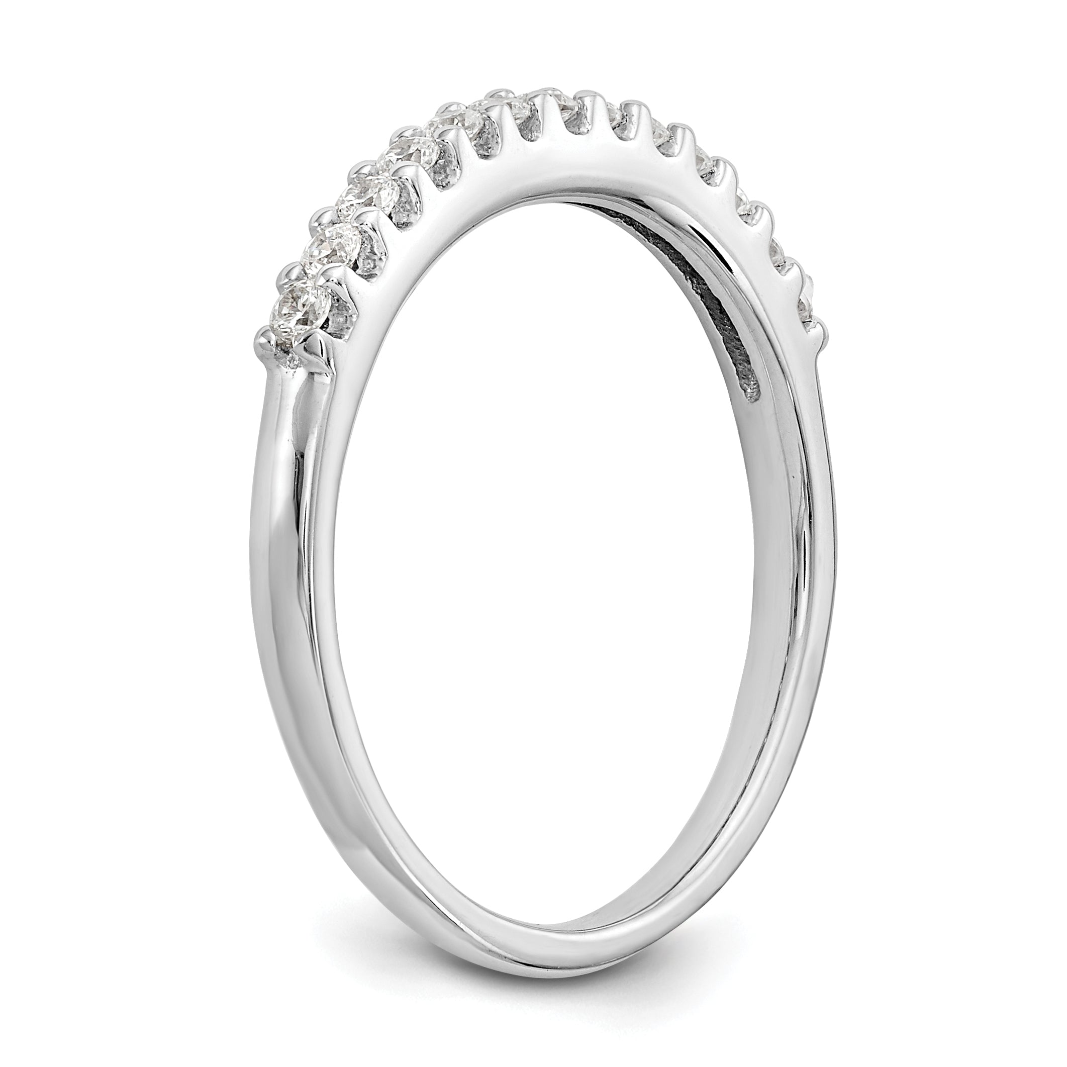14k White Gold 1/4 carat Lab Grown Diamond VS/SI+ G+ Complete Band