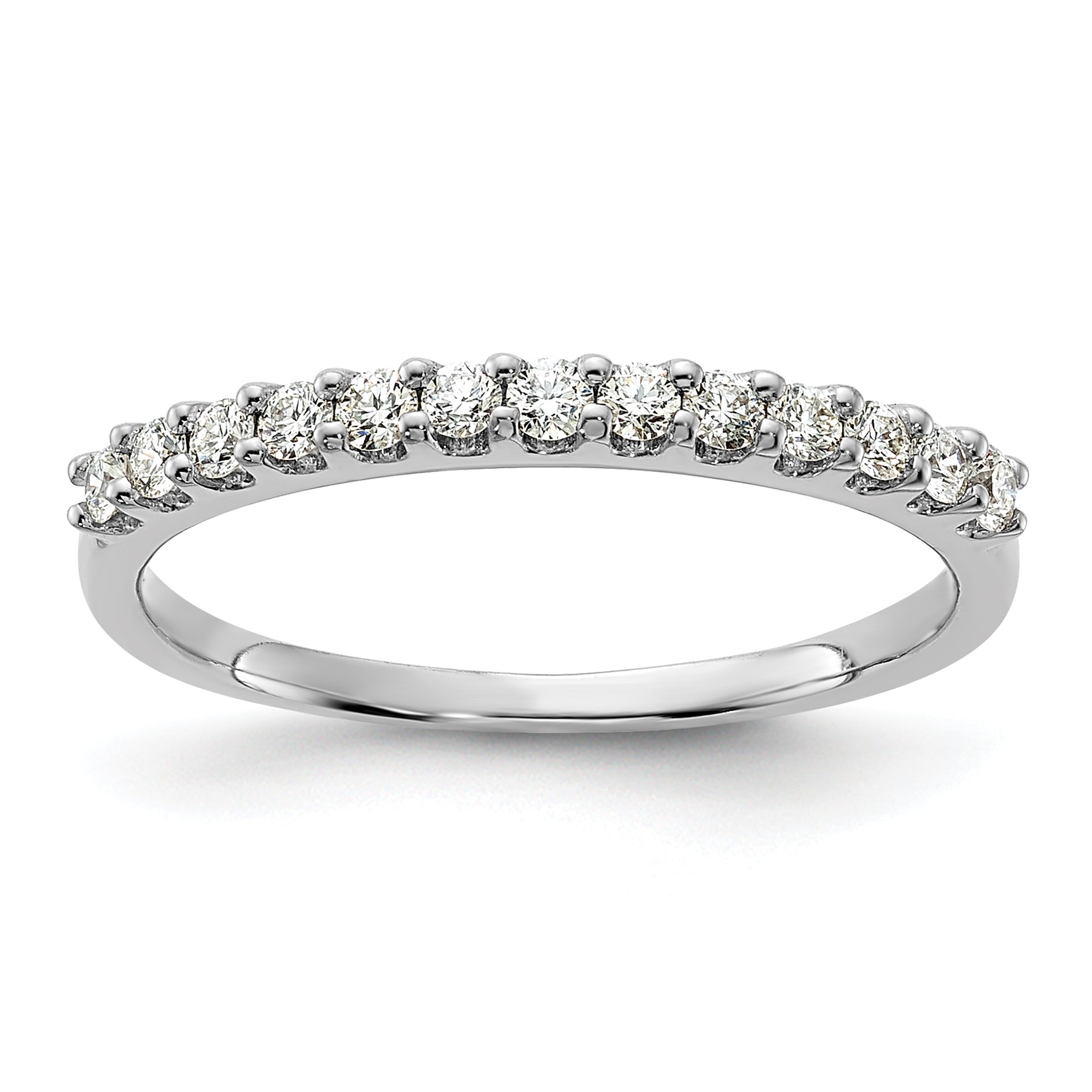 14k White Gold 1/4 carat Lab Grown Diamond VS/SI+ G+ Complete Band