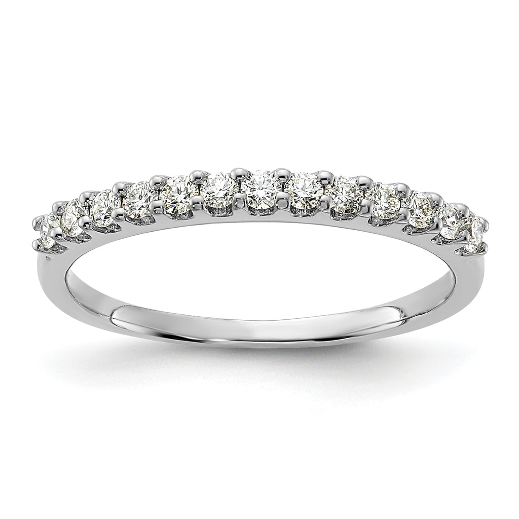 14k White Gold 1/4 carat Lab Grown Diamond VS/SI+ G+ Complete Band