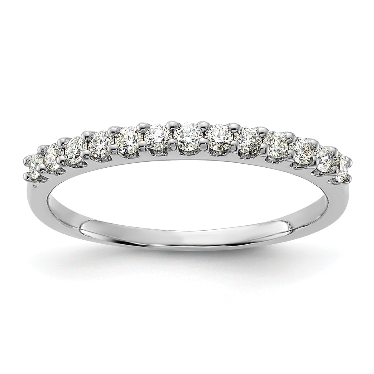 14k White Gold 1/4 carat Lab Grown Diamond VS/SI+ G+ Complete Band