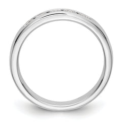 14K White Gold 5-Stone 1/2 carat Round Diamond Complete Channel Band
