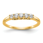 14K Yellow Gold 5-Stone Diamond Band Mounting (No Stone Included)