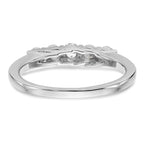 14K White Gold 5-Stone Shared Prong (Holds 5-2.9mm Round) Diamond Band Mounting (No Stone Included)