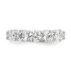 14K White Gold 5-Stone Shared Prong (Holds 5-4.2mm Round) Diamond Band Mounting (No Stone Included)