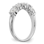 14K White Gold 5-Stone Shared Prong (Holds 5-4.2mm Round) Diamond Band Mounting (No Stone Included)