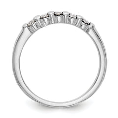 14K White Gold 5-Stone Channel-set 1/4 carat Complete Round Diamond Band
