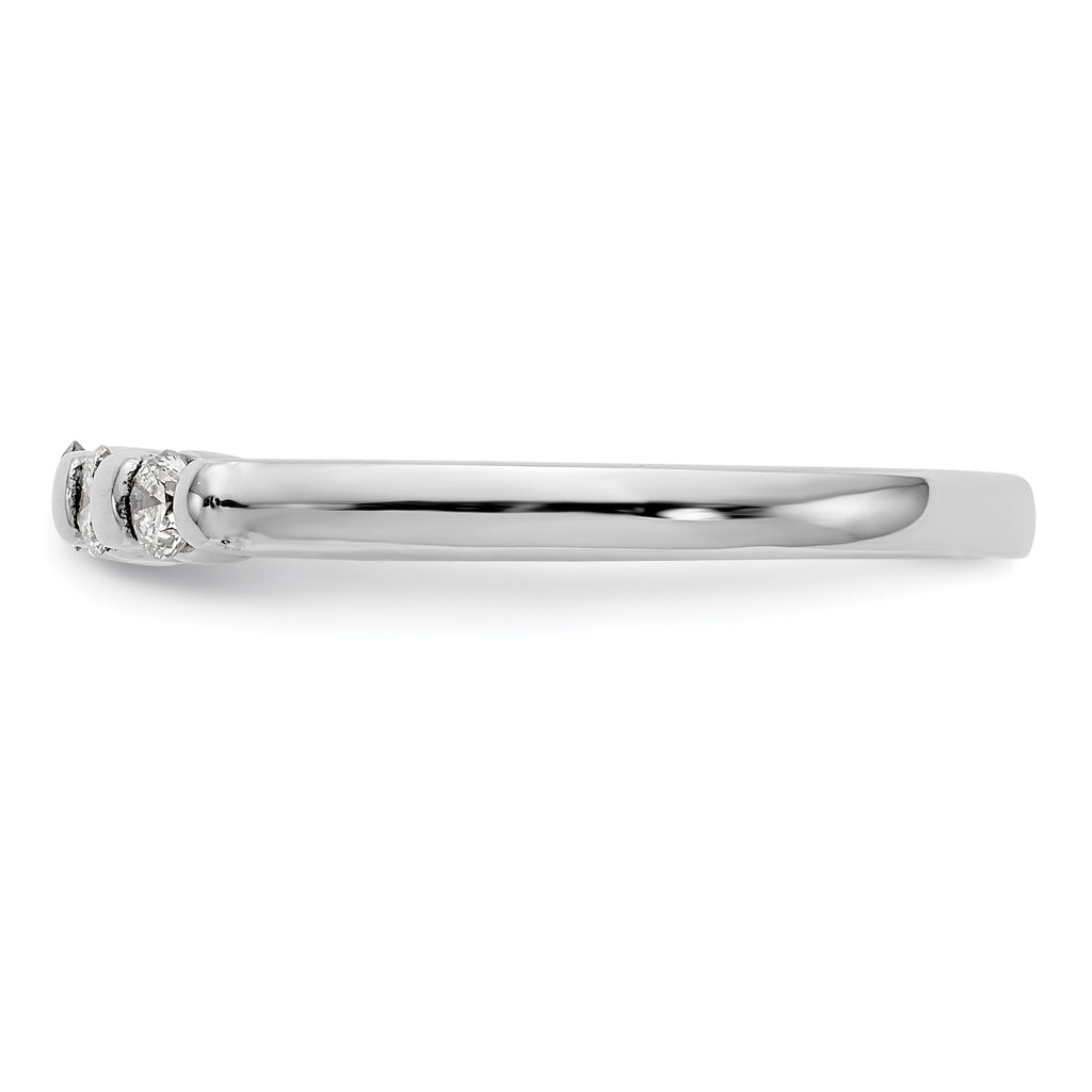14K White Gold 5-Stone Channel-set 1/4 carat Complete Round Diamond Band