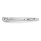 14K White Gold 5-Stone Channel-set 1/4 carat Complete Round Diamond Band