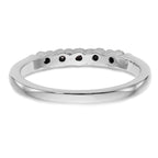 14K White Gold 5-Stone Channel-set 1/4 carat Complete Round Diamond Band