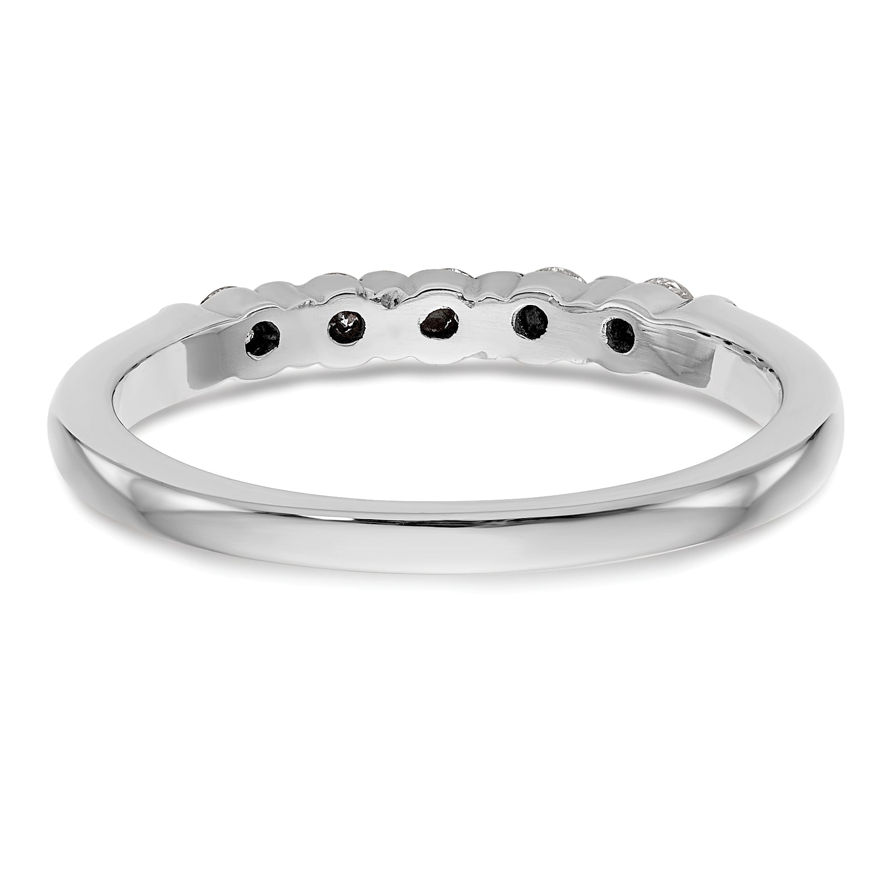 14K White Gold 5-Stone Channel-set 1/4 carat Complete Round Diamond Band