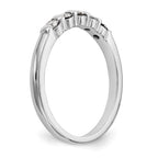 14K White Gold 5-Stone Channel-set 1/4 carat Complete Round Diamond Band