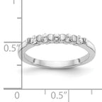 14K White Gold 5-Stone Channel-set 1/4 carat Complete Round Diamond Band