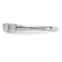 14K White Gold 5-Stone Channel-set 1/2 carat Complete Round Diamond Band