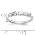14K White Gold 5-Stone Channel-set 1/2 carat Complete Round Diamond Band