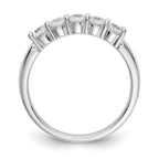 Round Lab-Grown Diamond Five-Stone Wedding Band in 14K White Gold, 3mm (1/2 ct. tw.), Size 7 - Sophia Jewelers