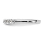Round Lab-Grown Diamond Five-Stone Wedding Band in 14K White Gold, 3mm (1/2 ct. tw.), Size 7 - Sophia Jewelers