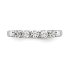 Round Lab-Grown Diamond Five-Stone Wedding Band in 14K White Gold, 3mm (1/2 ct. tw.), Size 7 - Sophia Jewelers