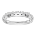 14K White Gold 5-Stone Shared Prong (Holds 5-2.9mm Round) Diamond Band Mounting (No Stone Included)