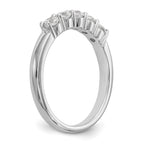 Round Lab-Grown Diamond Five-Stone Wedding Band in 14K White Gold, 3mm (1/2 ct. tw.), Size 7 - Sophia Jewelers