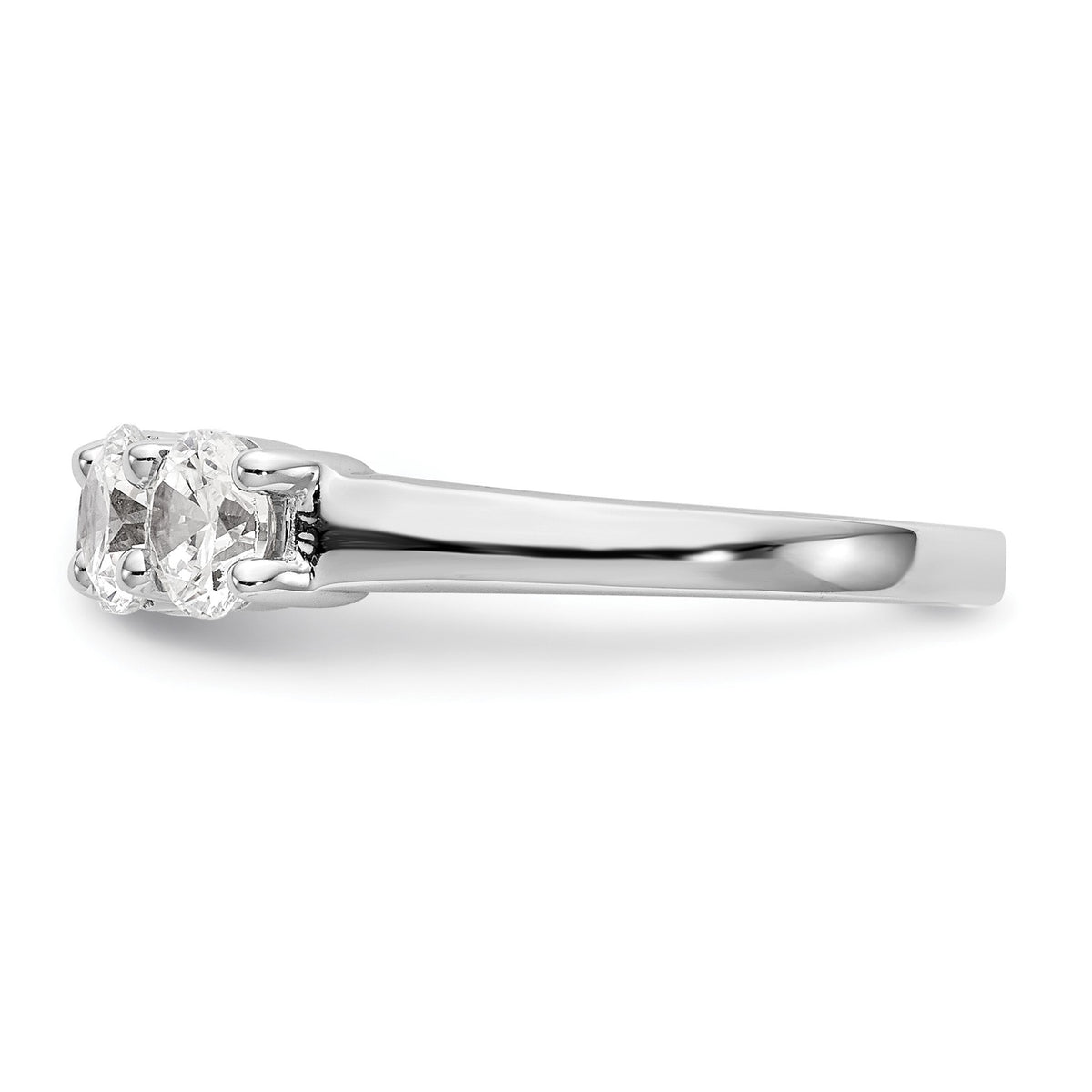 Round Lab-Grown Diamond Five-Stone Wedding Band in 14K White Gold, 4.5mm (1 7/8 ct. tw.), Size 7 - Sophia Jewelers