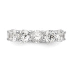 Round Lab-Grown Diamond Five-Stone Wedding Band in 14K White Gold, 4.5mm (1 7/8 ct. tw.), Size 7 - Sophia Jewelers