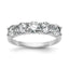 Round Lab-Grown Diamond Five-Stone Wedding Band in 14K White Gold, 4.5mm (1 7/8 ct. tw.), Size 7 - Sophia Jewelers
